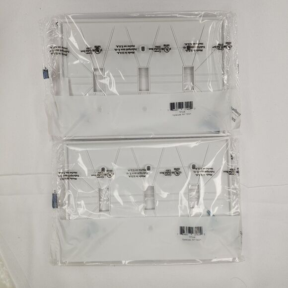 2-WHITE SWITCH Cover Wall plate ELECTRIC PASS & SEYMOUR UNBREAKABLE TP3-W TRIPLE - Picture 3 of 3
